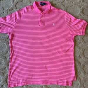 Polo by Ralph Lauren size XL pink with white stripes